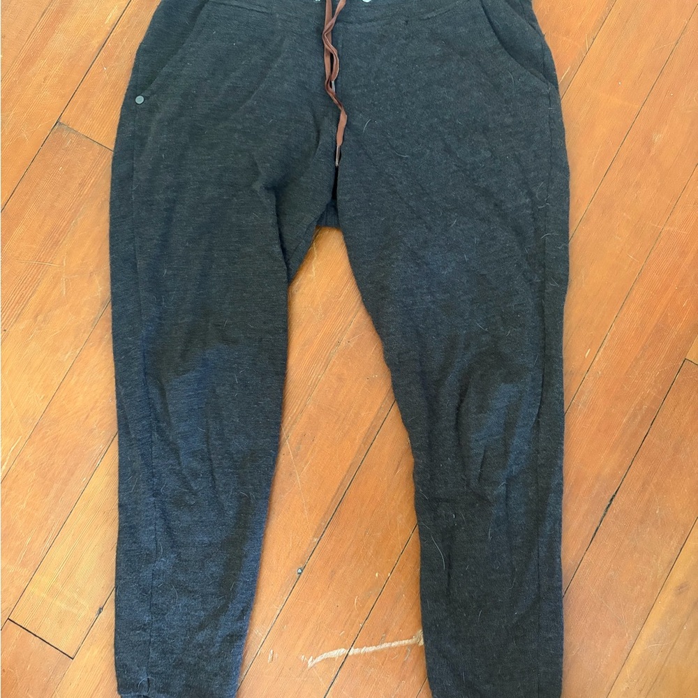 Brown merino wool Jogger Pants